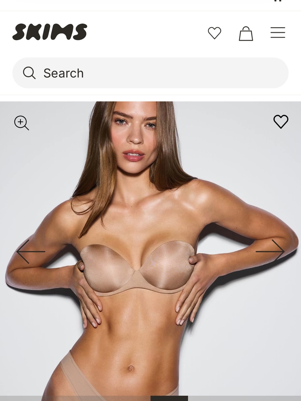 SKIMS ultimate strapless push up bra